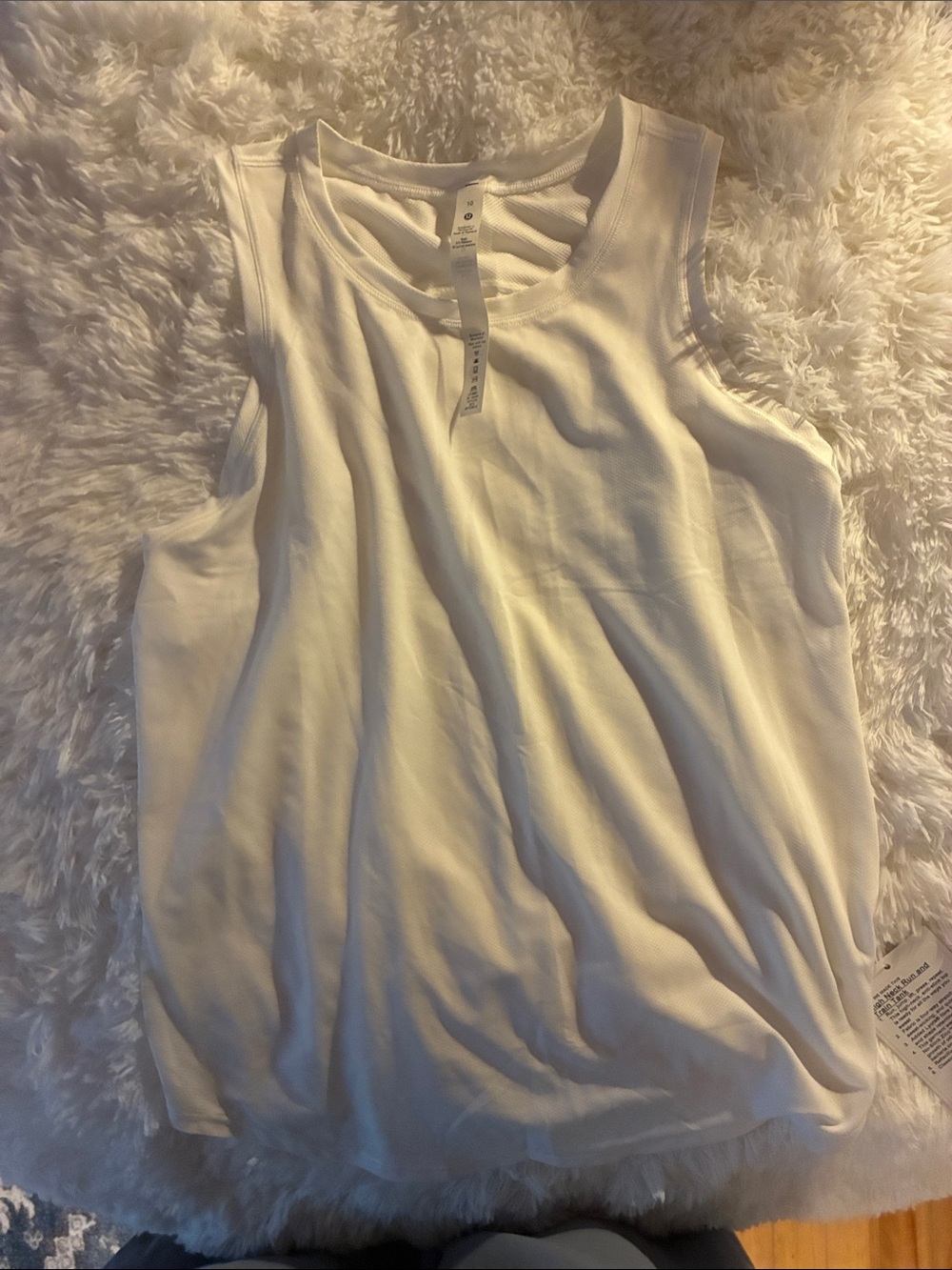 lululemon athletica White Ribbed Tank Top